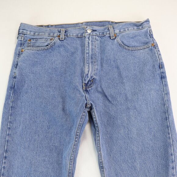Levi Jeans Mens 40x30 Blue 505 Straight Leg Regular Fit Medium Wash - Picture 2 of 7